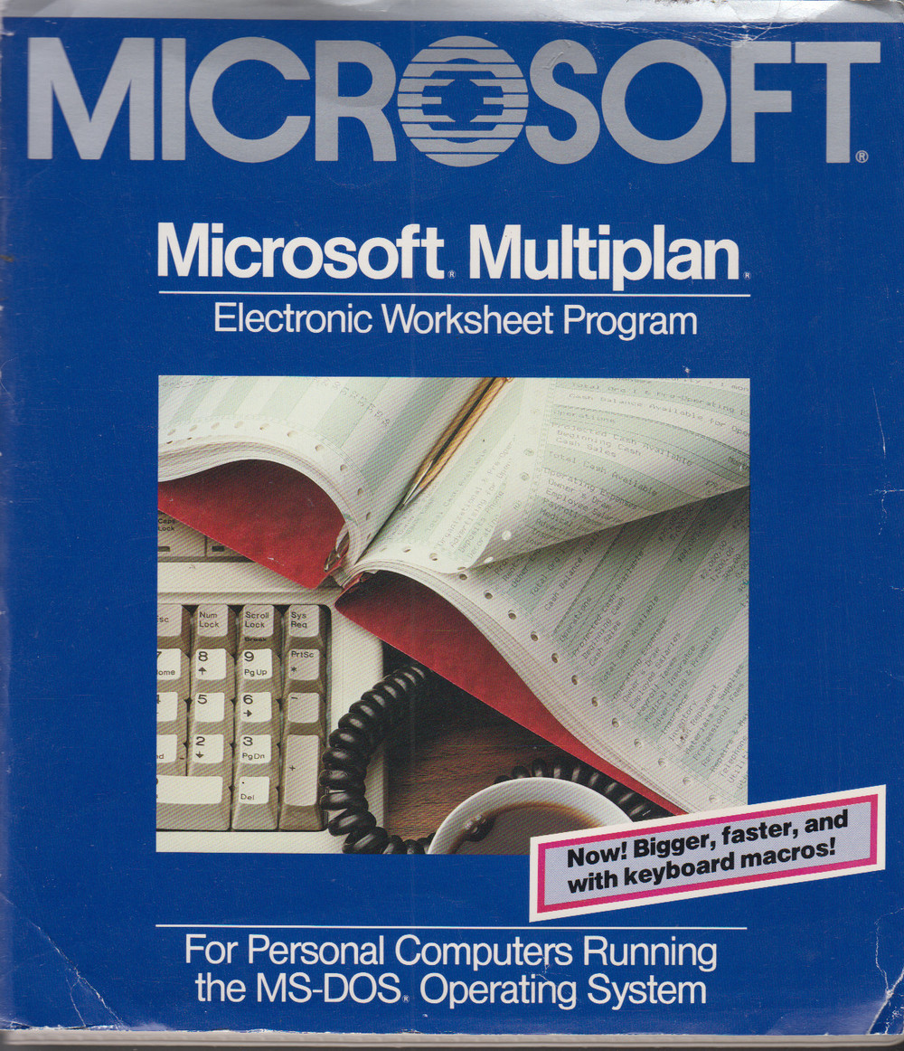 Photo of original box in which Multiplan 2.0 was shipped.